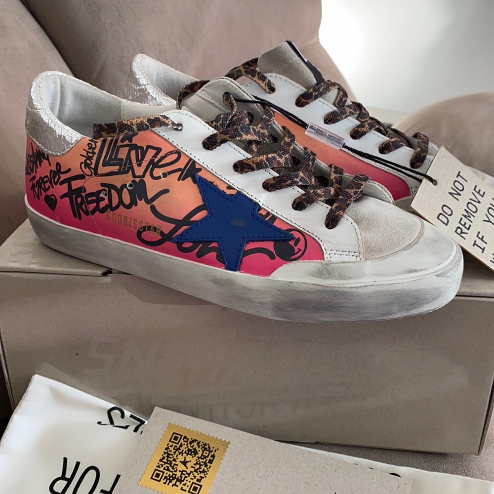Golden Goose Shaded pink Super-Star sneakers